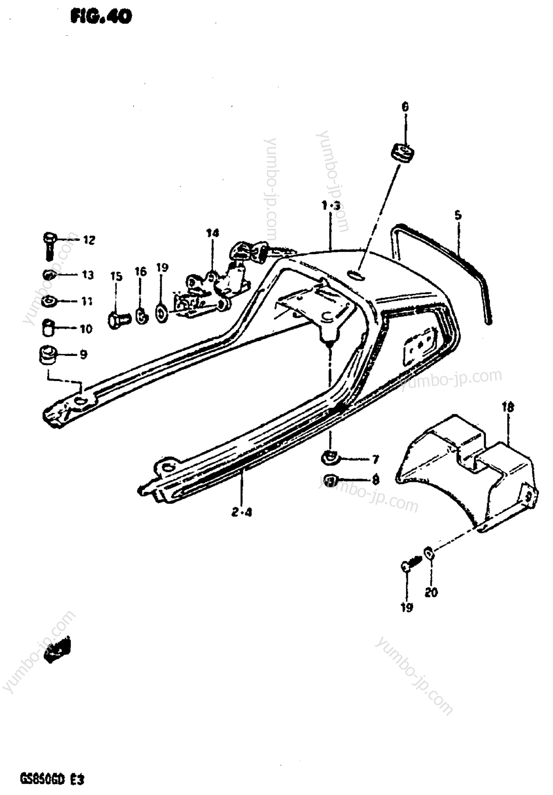 SEAT TAIL COVER (MODEL O) for motorcycles SUZUKI GS850G 1983 year