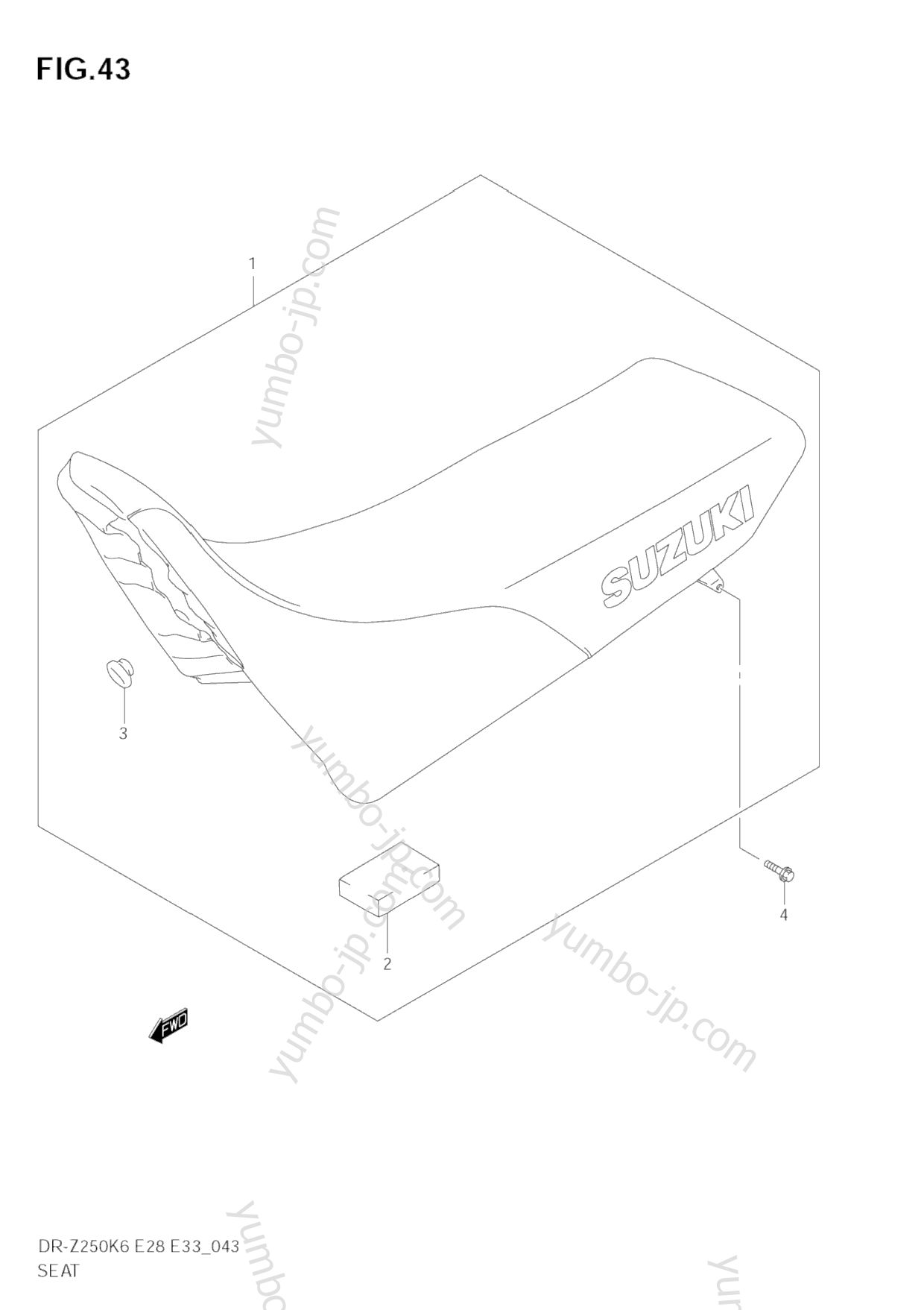 SEAT for motorcycles SUZUKI DR-Z250 2006 year