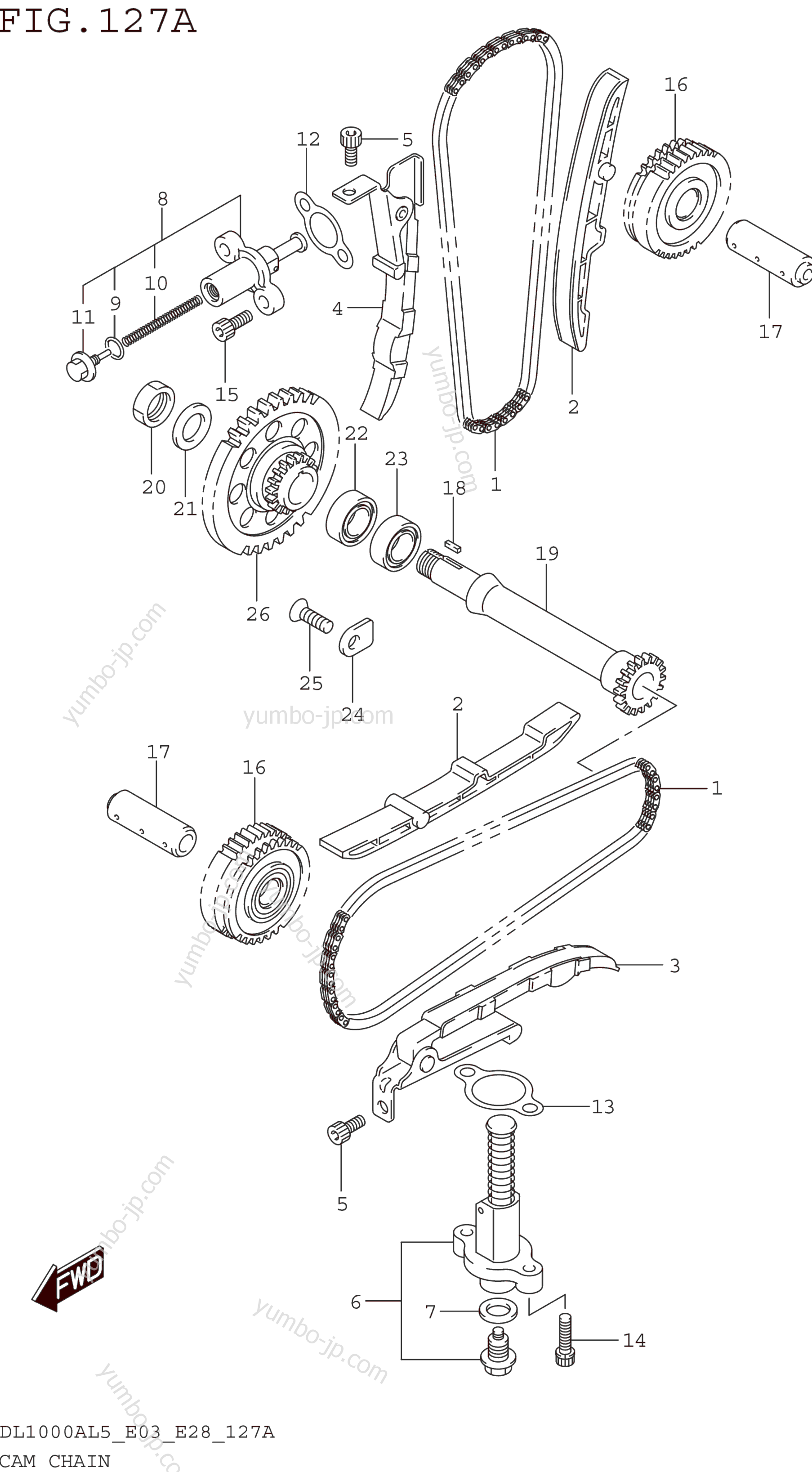 CAM CHAIN for motorcycles SUZUKI DL1000A 2015 year