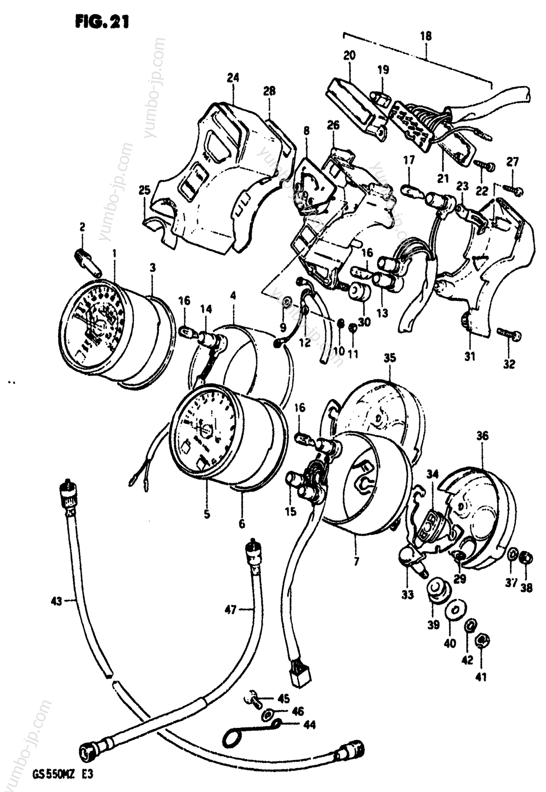 Speedometer - Tachometer для мотоциклов SUZUKI GS550M 1982 г.