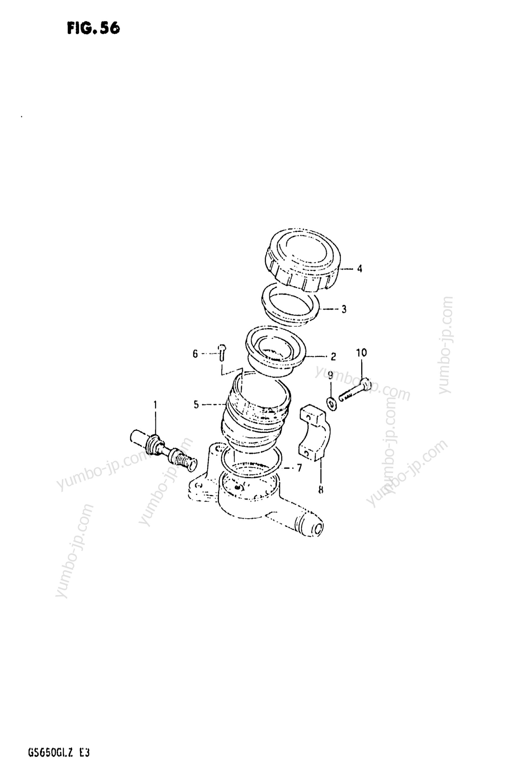FRONT MASTER CYLINDER (MODEL X) for motorcycles SUZUKI GS650GL 1981 year