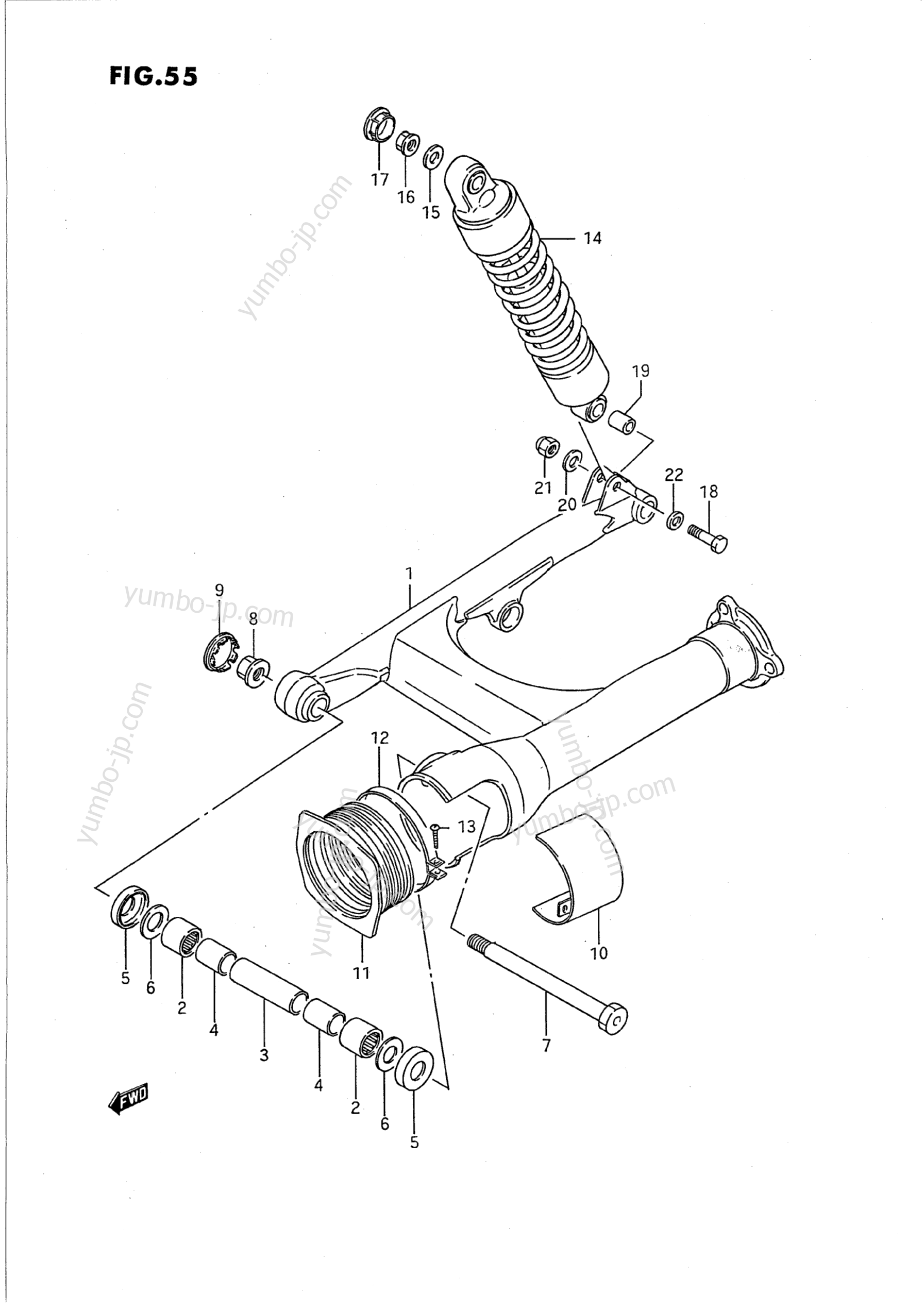 REAR SWINGING ARM for motorcycles SUZUKI Intruder (VS1400GLP) 1990 year