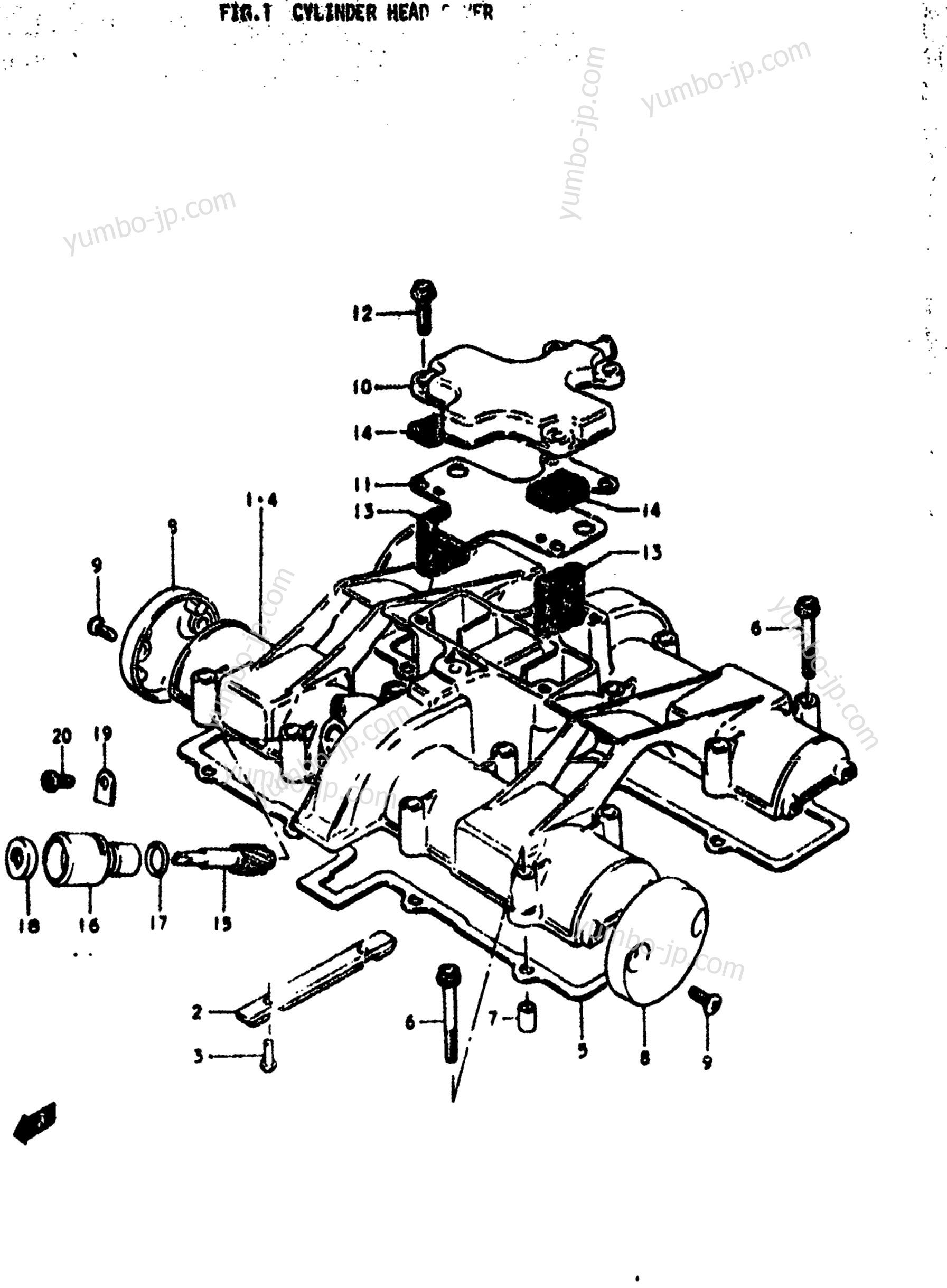 Крышка головки блока цилиндров для мотоциклов SUZUKI GS550 1978 г.