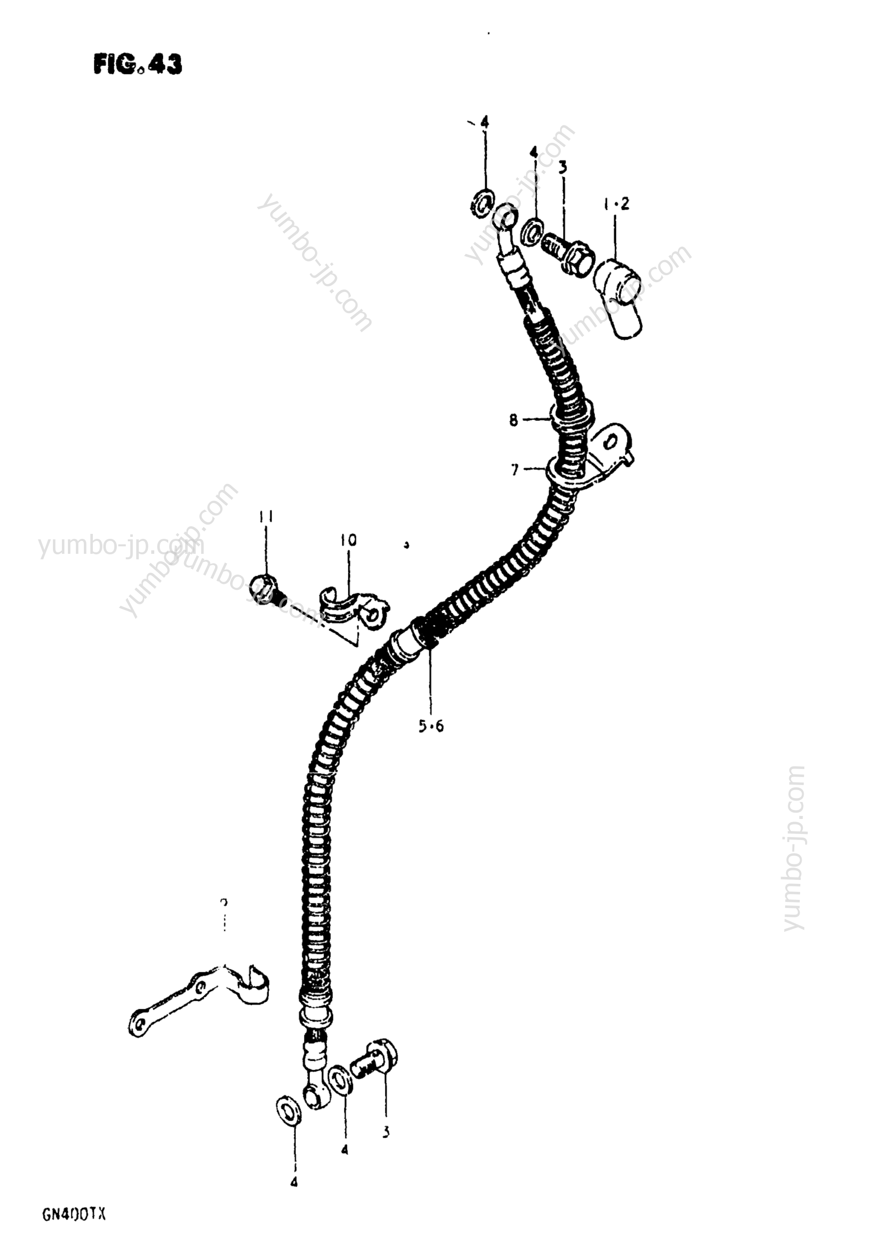 FRONT BRAKE HOSE for motorcycles SUZUKI GN400XT 1981 year