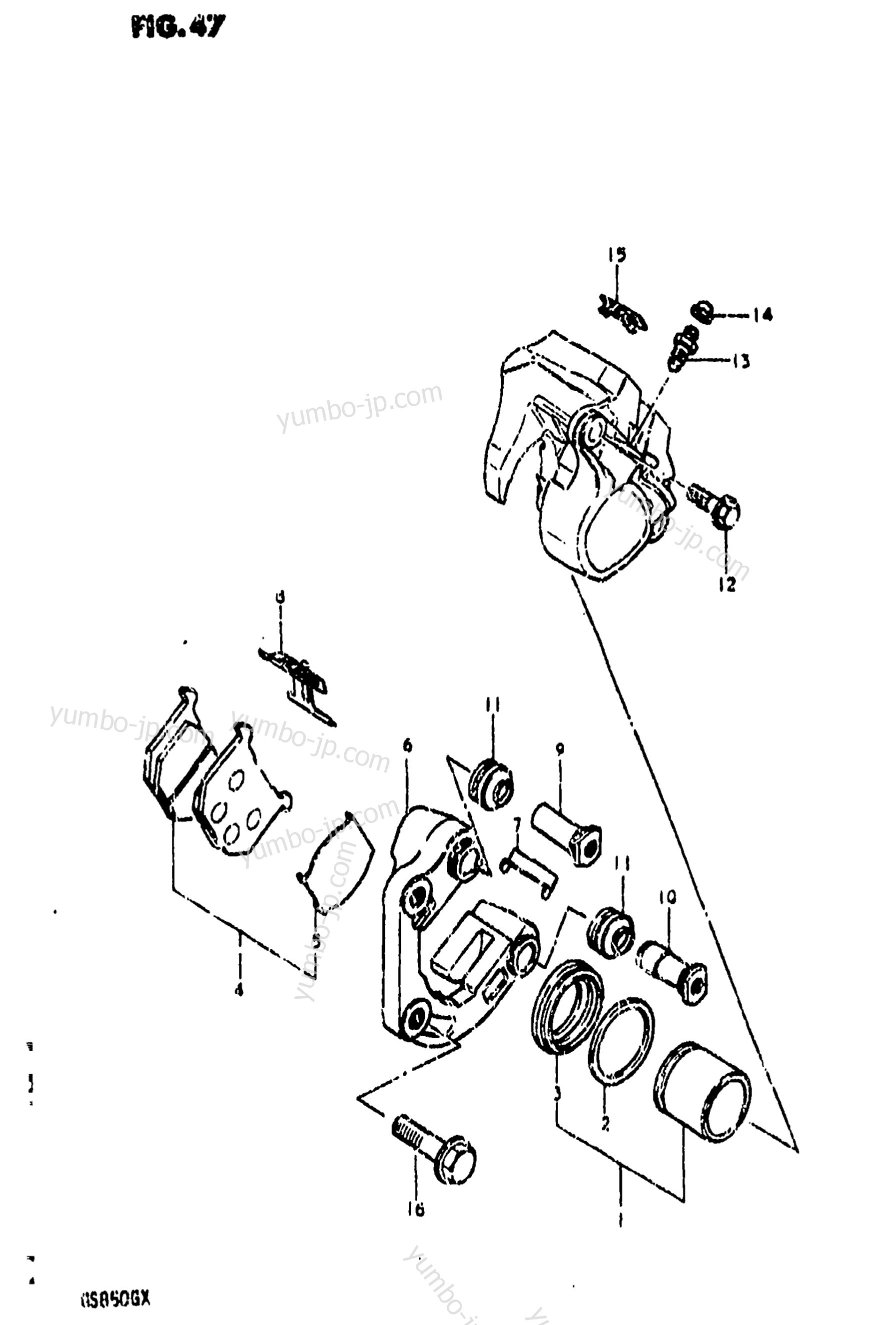 FRONT CARIPERS for motorcycles SUZUKI GS850G 1980 year