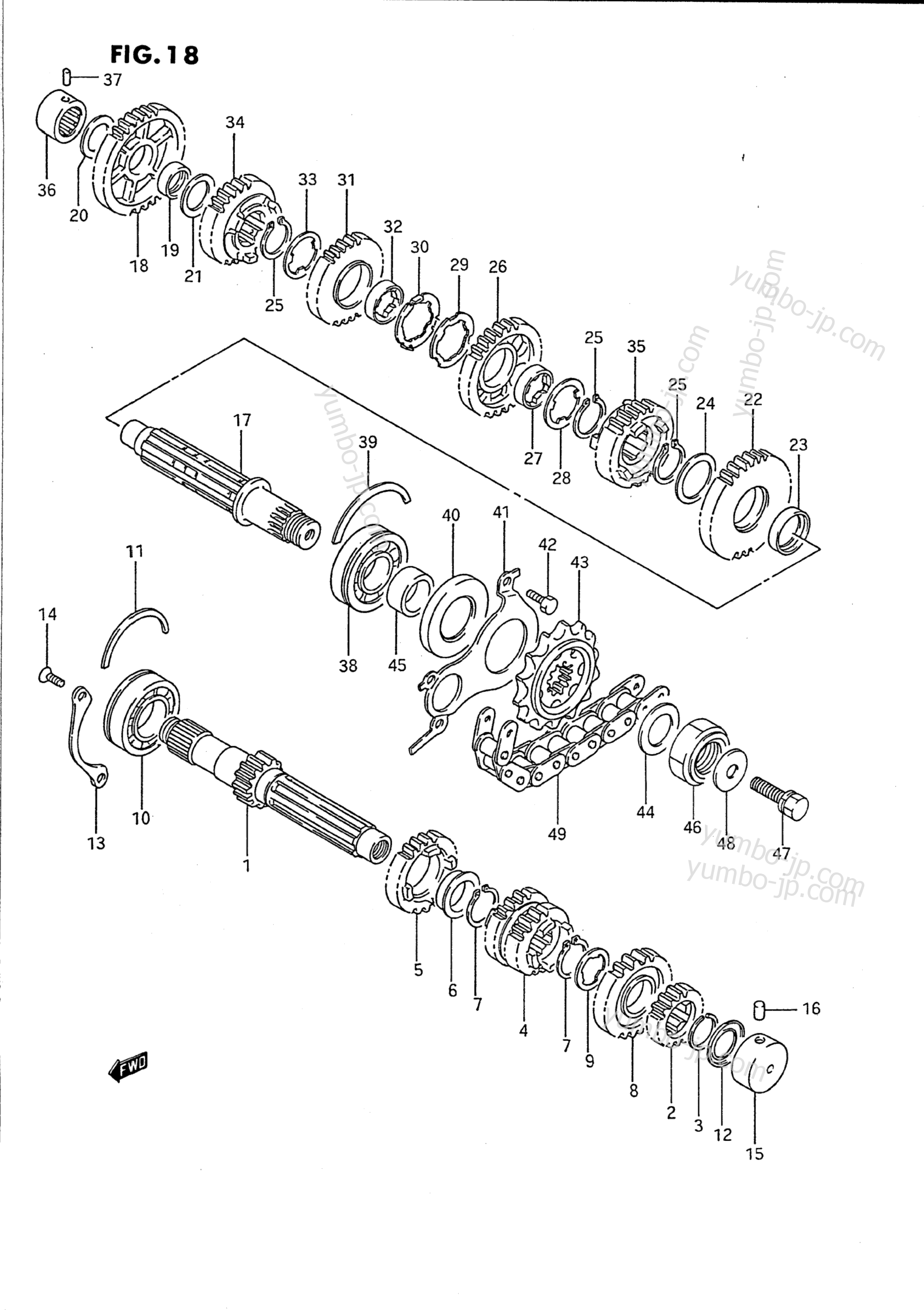 TRANSMISSION for motorcycles SUZUKI Katana (GSX750F) 1990 year