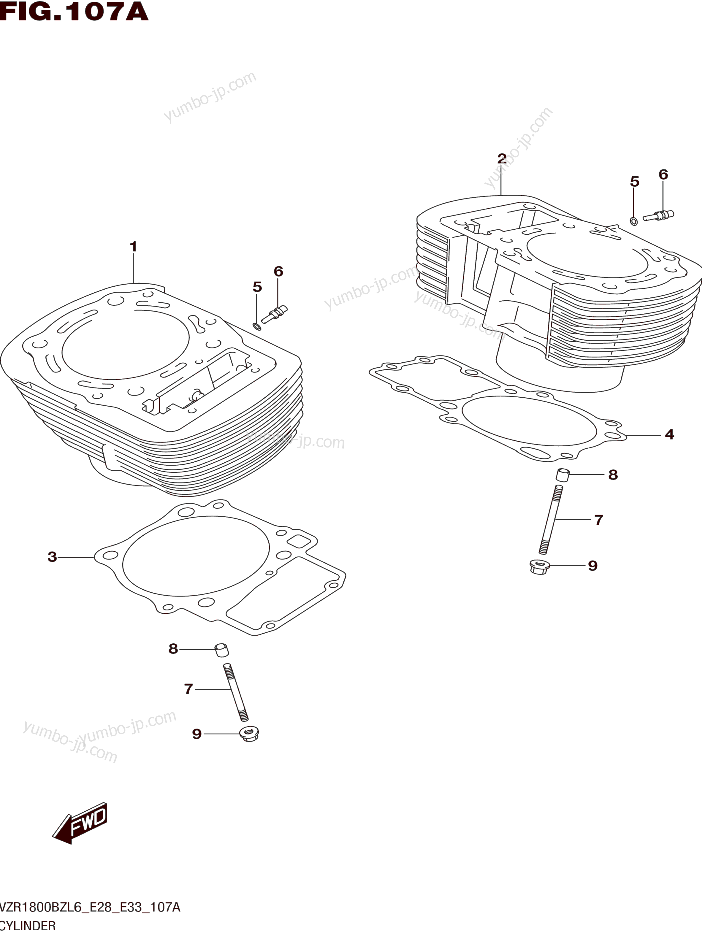 CYLINDER for motorcycles SUZUKI VZR1800-BZ 2016 year