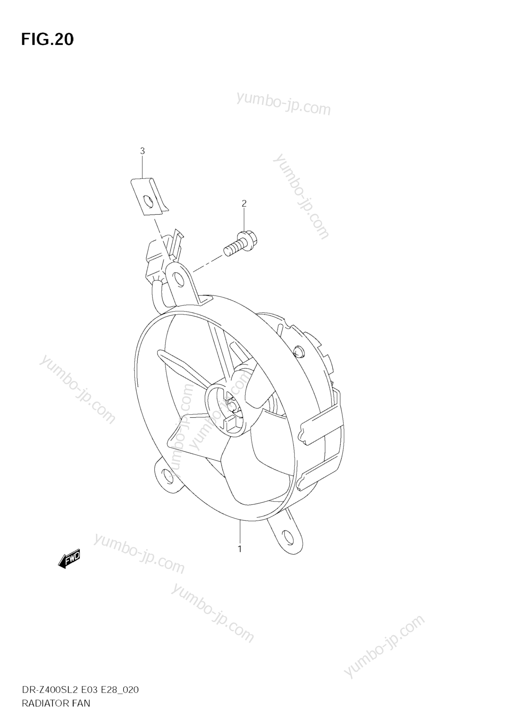 RADIATOR FAN для мотоциклов SUZUKI DR-Z400S 2012 г.