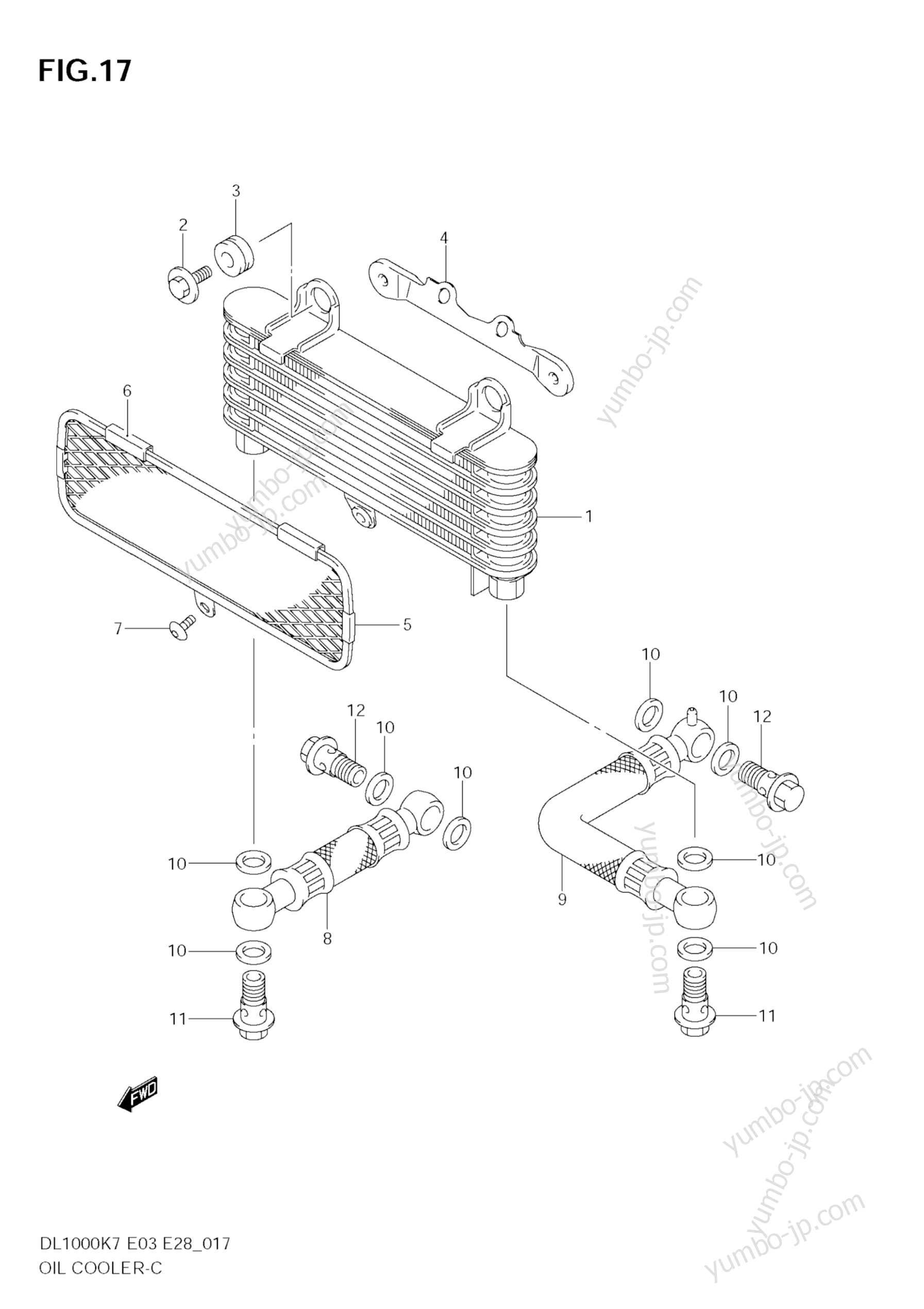 OIL COOLER для мотоциклов SUZUKI V-Strom (DL1000) 2007 г.