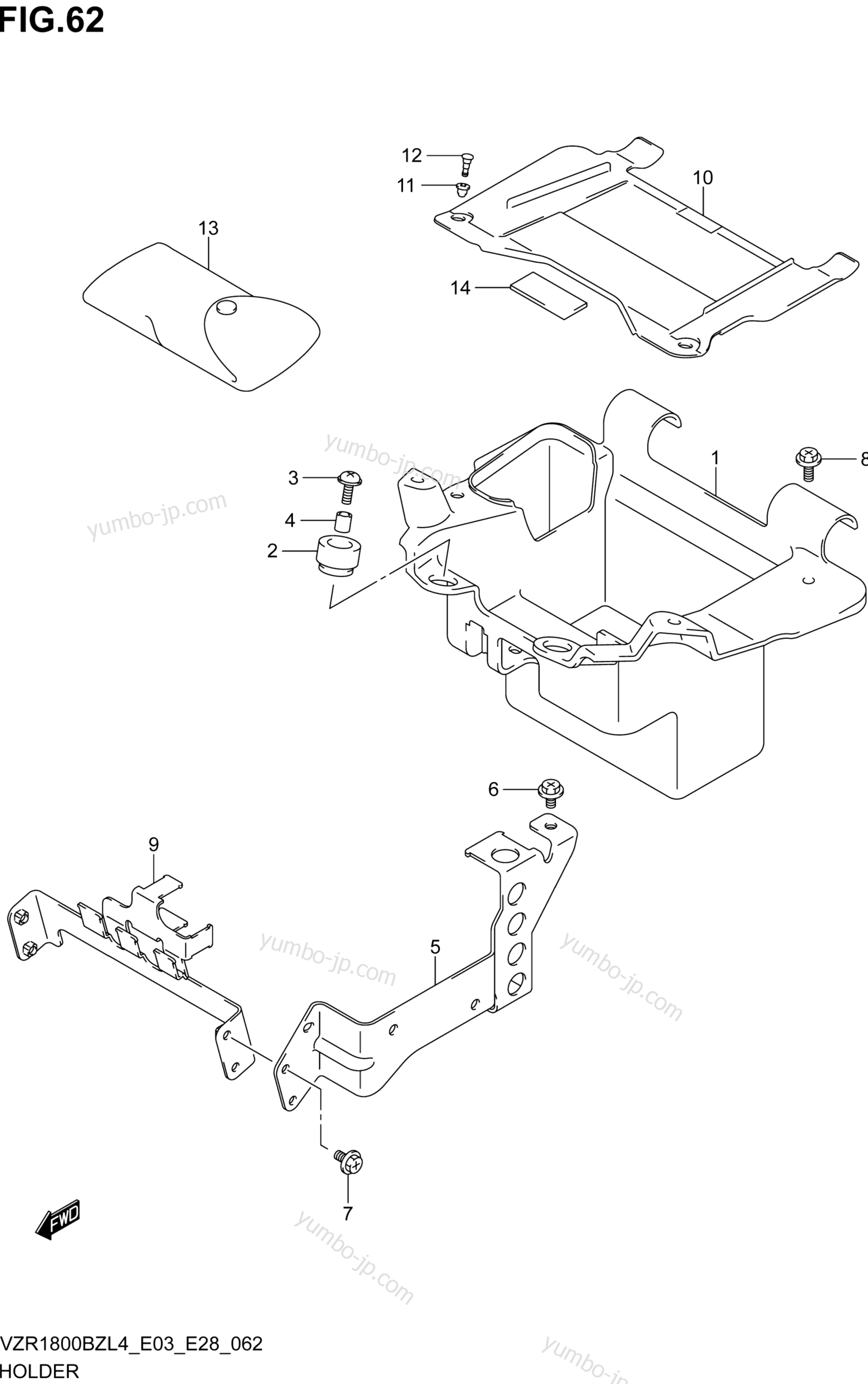 HOLDER для мотоциклов SUZUKI VZR1800BZ 2014 г.