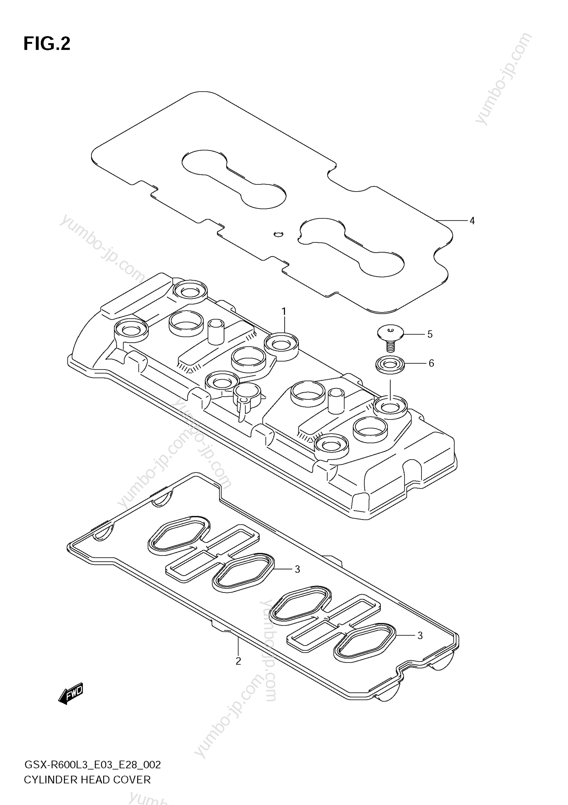 CYLINDER HEAD COVER for motorcycles SUZUKI GSX-R600 2013 year