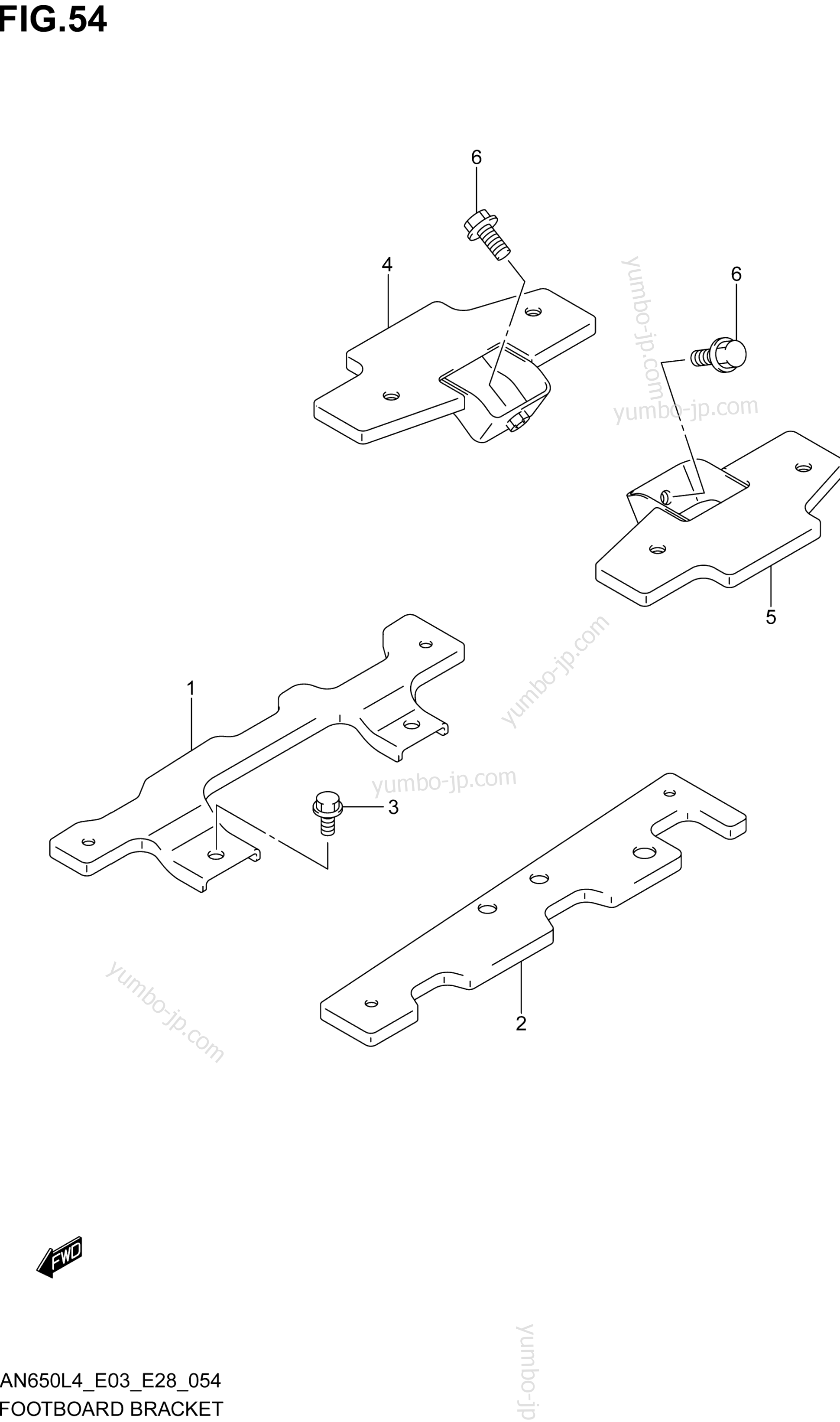 FOOTBOARD BRACKET for scooters SUZUKI AN650 2014 year