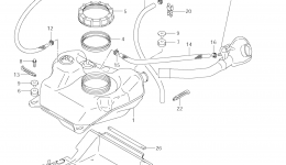 Топливный бак для скутера SUZUKI Burgman (AN650)2011 г. 