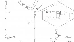 Румпель (рукоятка управления) для скутера SUZUKI AN650Z2015 г. 