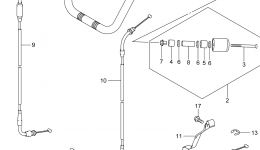 Румпель (рукоятка управления) для скутера SUZUKI AN6502014 г. 