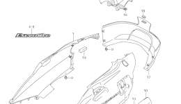 SIDE COVER (AN650A L1 E33) для скутера SUZUKI Burgman (AN650)2011 г. 