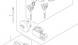 LOCK SET (AN650ZL5 E28) for скутера SUZUKI AN6502015 year 