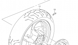 FRONT WHEEL (AN400AL4 E33) для скутера SUZUKI AN400A2014 г. 