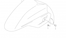 FRONT FENDER (AN400 L1 E3) для скутера SUZUKI Burgman (AN400)2011 г. 