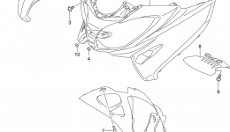 FRONT LEG SHIELD for скутера SUZUKI AN6502013 year 