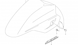 FRONT FENDER (MODEL K9) для скутера SUZUKI Burgman (AN400)2008 г. 