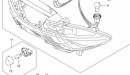 REAR COMBINATION LAMP для скутера SUZUKI AN400A2014 г. 