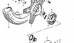 FRONT WHEEL (FZ50T F.NO.170667~)(FZ50X) for скутера SUZUKI FZ501980 year 