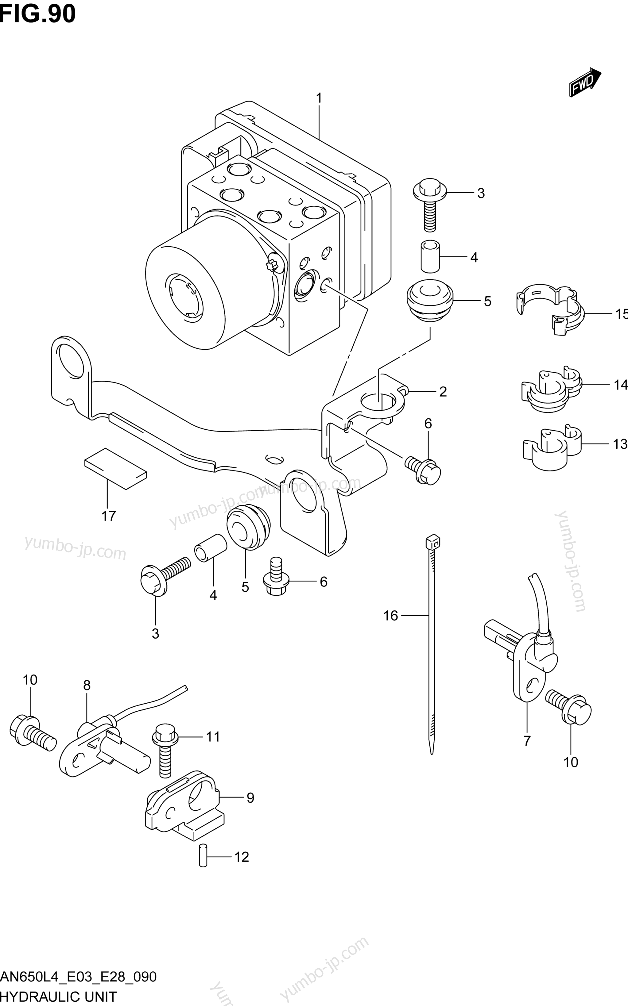 HYDRAULIC UNIT for scooters SUZUKI AN650 2014 year