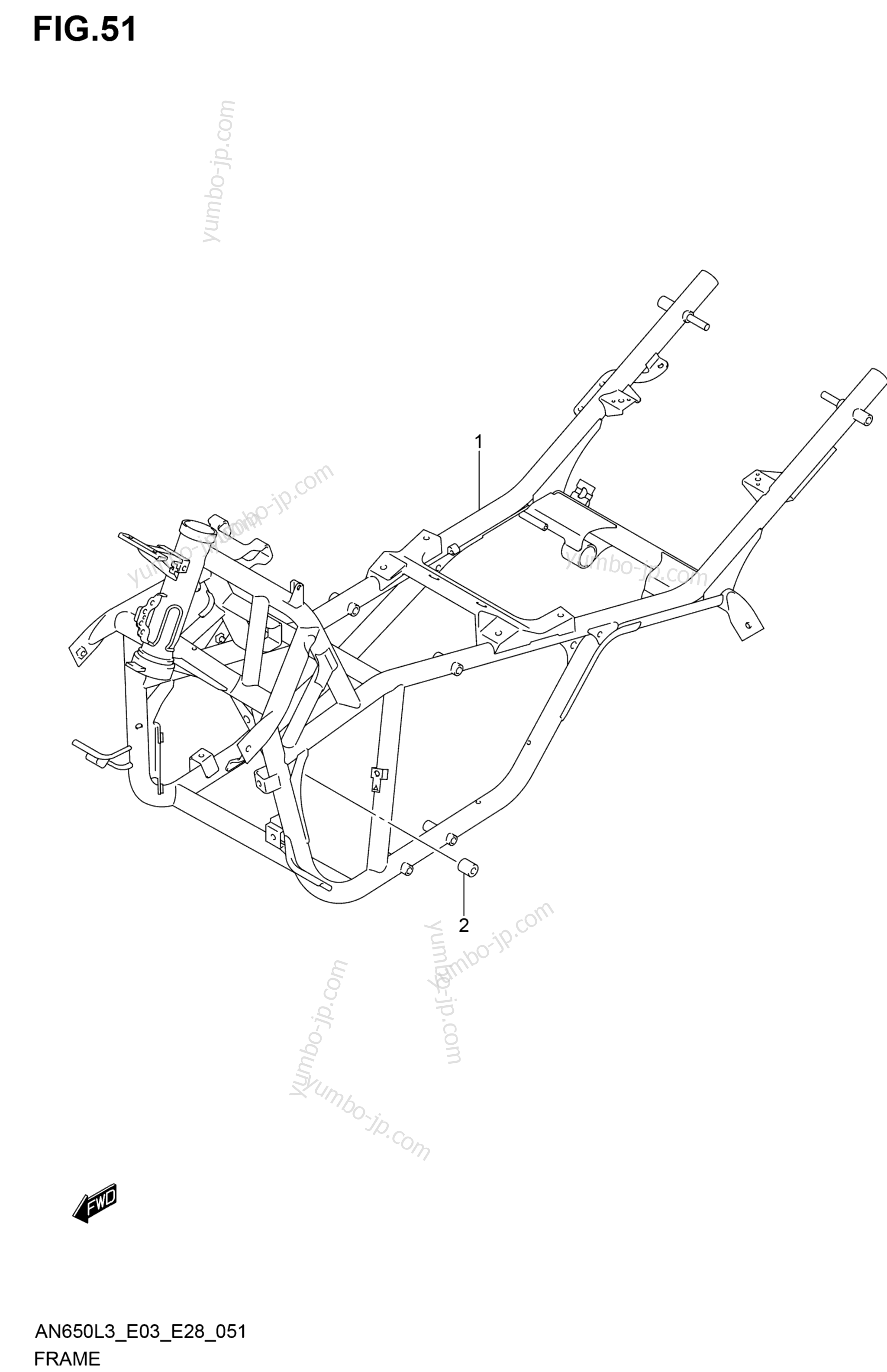 FRAME for scooters SUZUKI AN650Z 2013 year