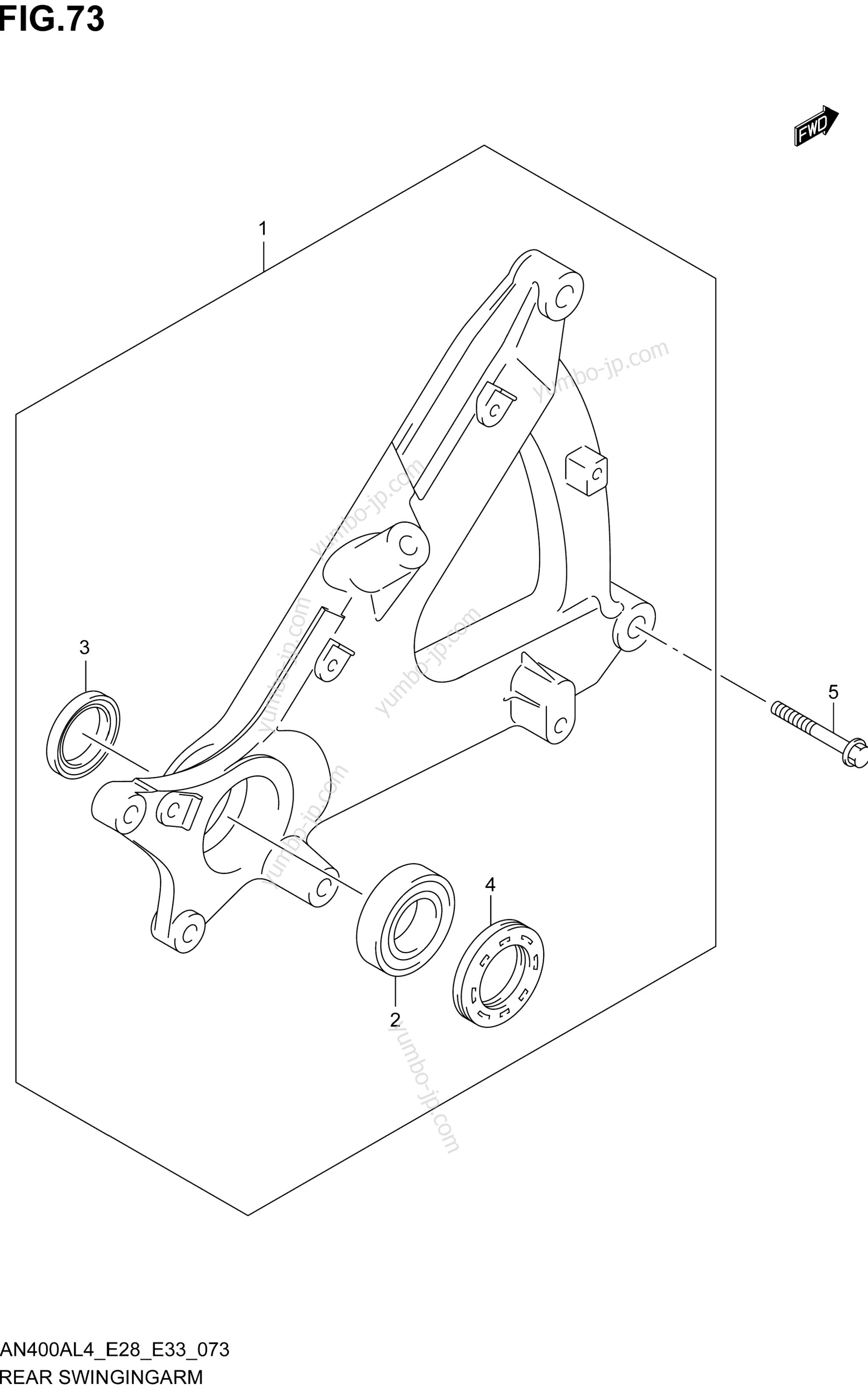 REAR SWINGINGARM for scooters SUZUKI AN400A 2014 year
