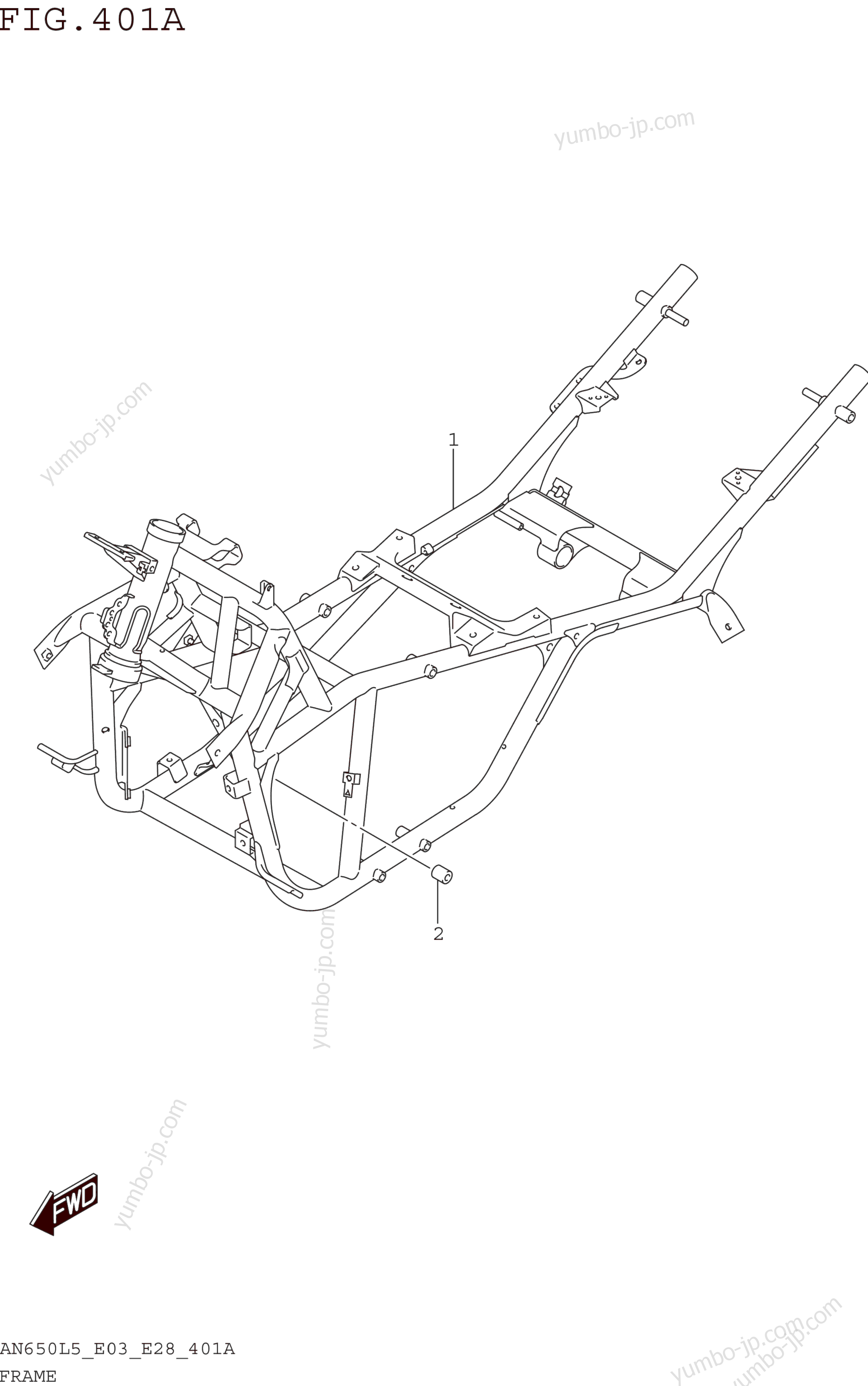 FRAME for scooters SUZUKI AN650Z 2015 year