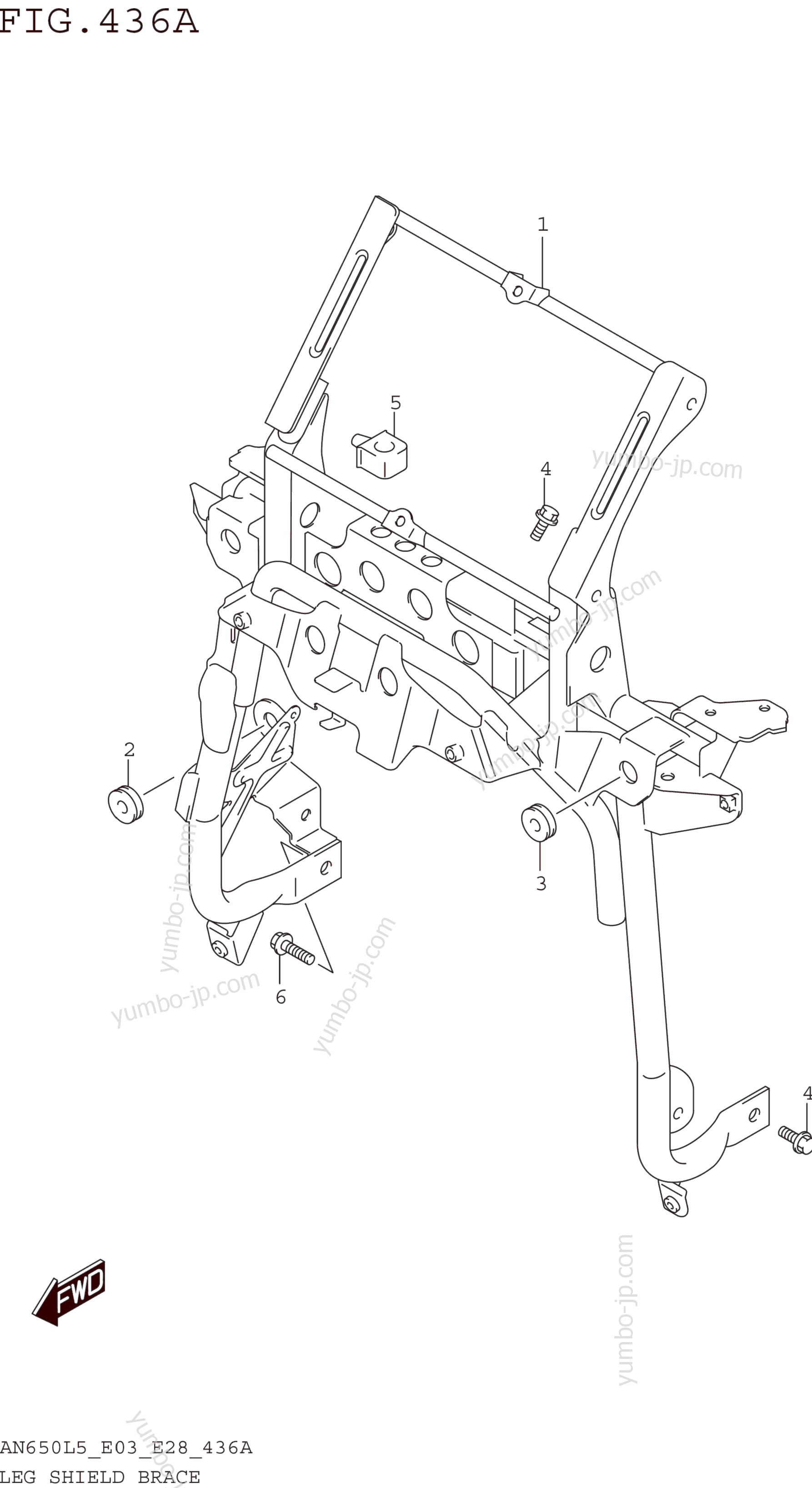 LEG SHIELD BRACE для скутеров SUZUKI AN650Z 2015 г.
