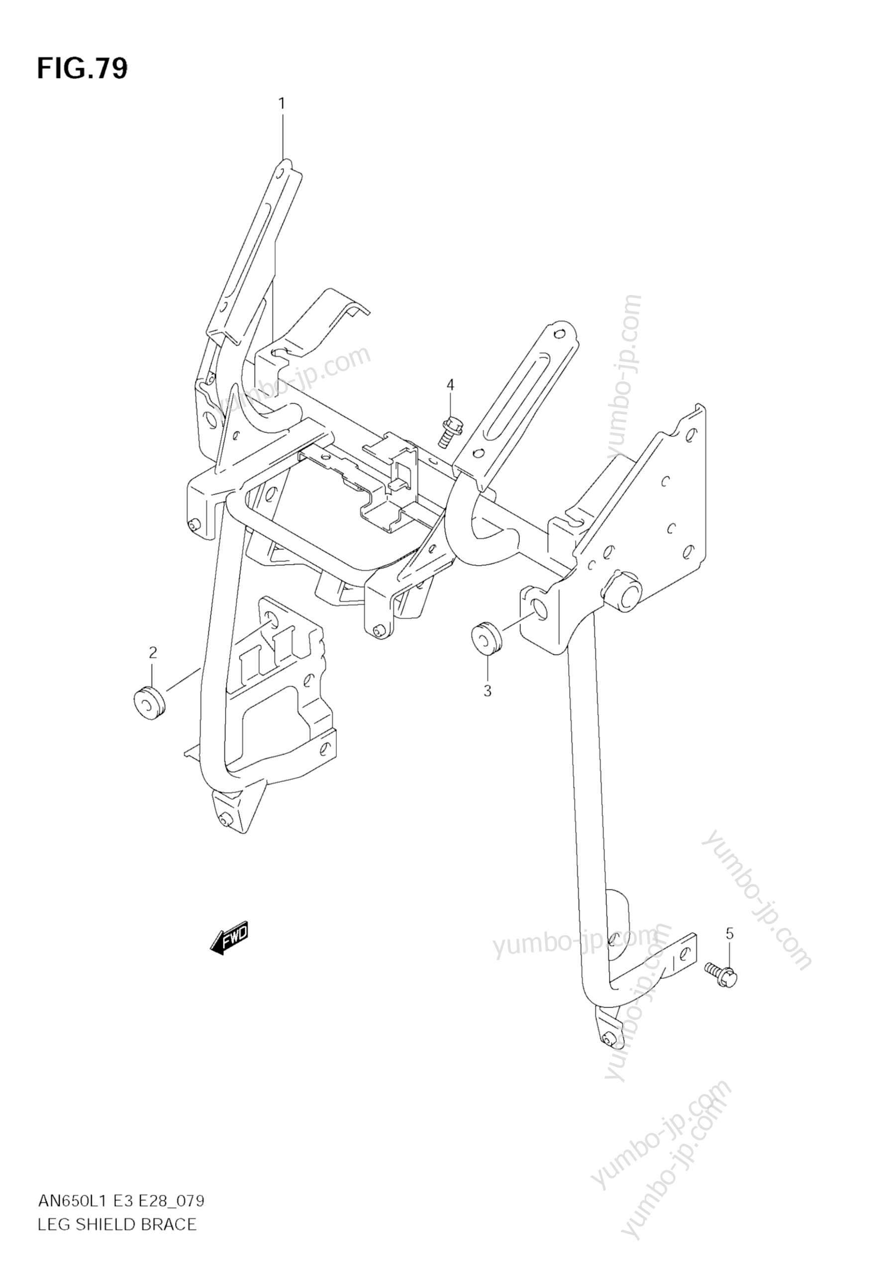 LEG SHIELD BRACE (AN650 L1 E33) для скутеров SUZUKI Burgman (AN650) 2011 г.