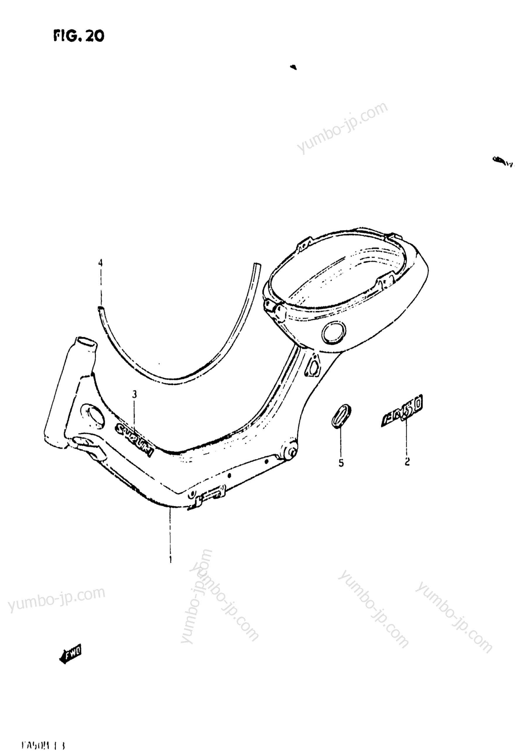 FRAME (MODEL D/E/F/G) for scooters SUZUKI FA50 1987 year