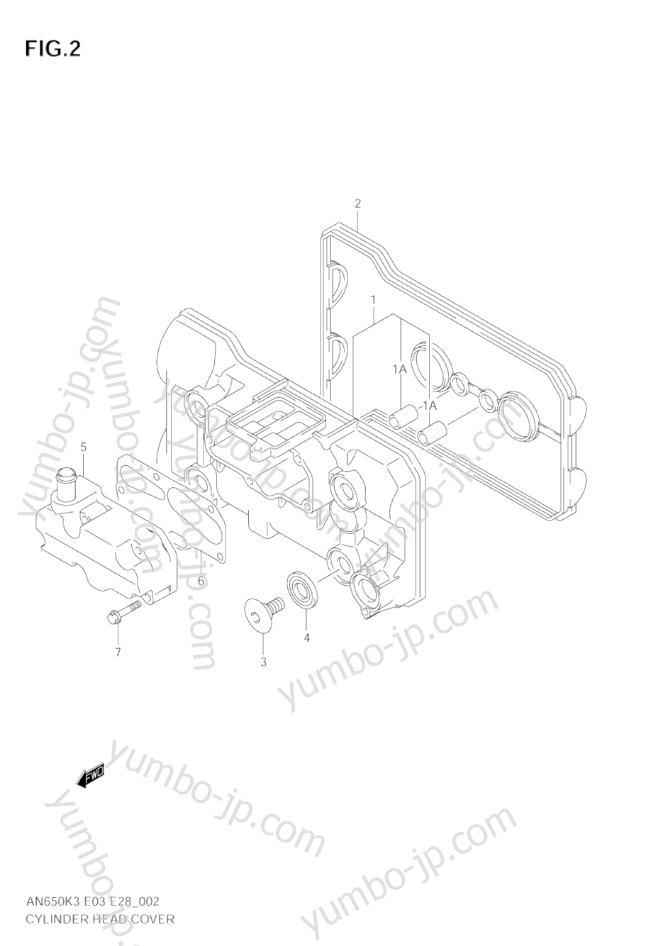 Крышка головки блока цилиндров для скутеров SUZUKI Burgman (AN650) 2003 г.