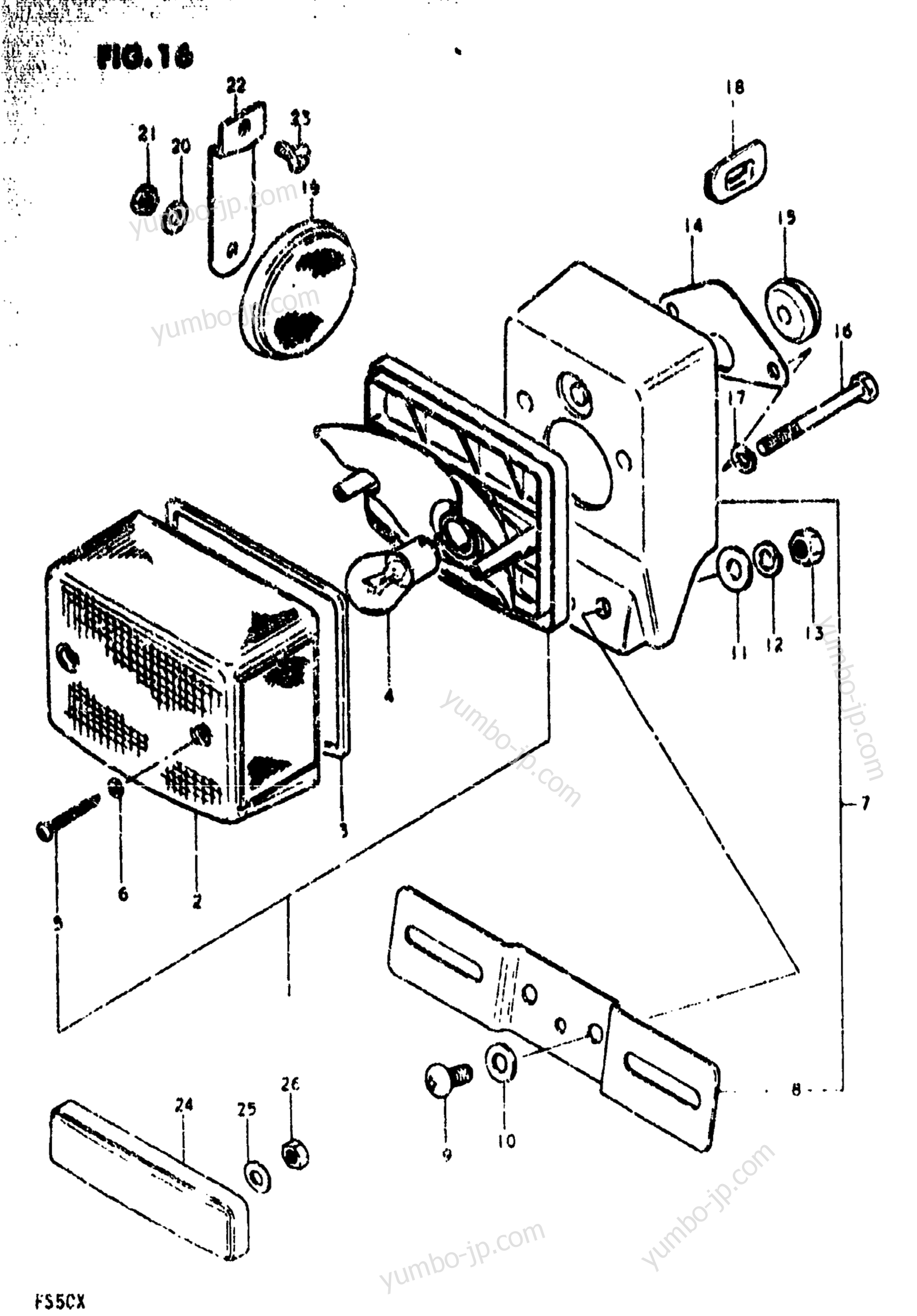 REAR COMBINATION LAMP для скутеров SUZUKI FS50 1980 г.