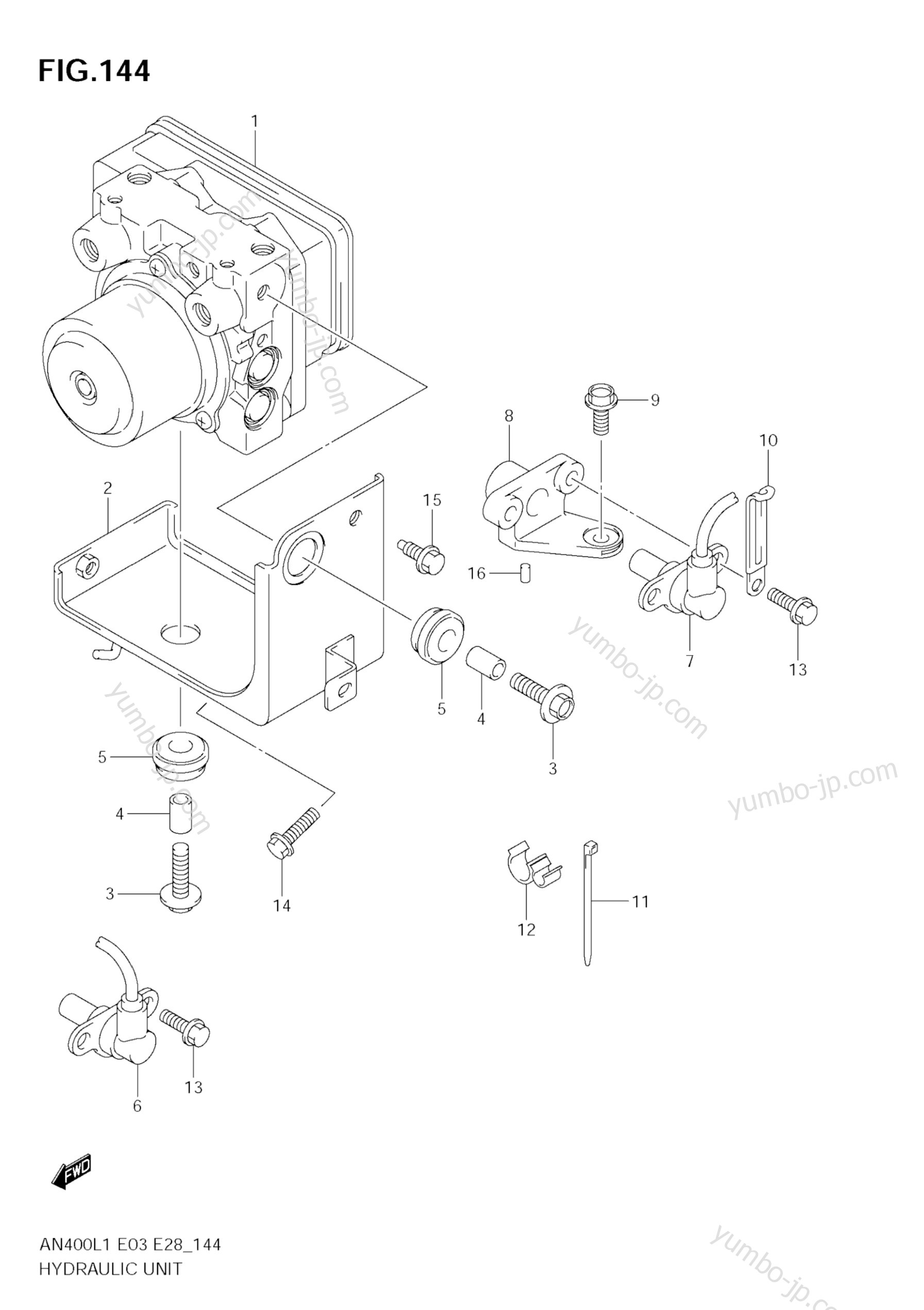 HYDRAULIC UNIT (AN400A L1 E33) for scooters SUZUKI Burgman (AN400A) 2011 year