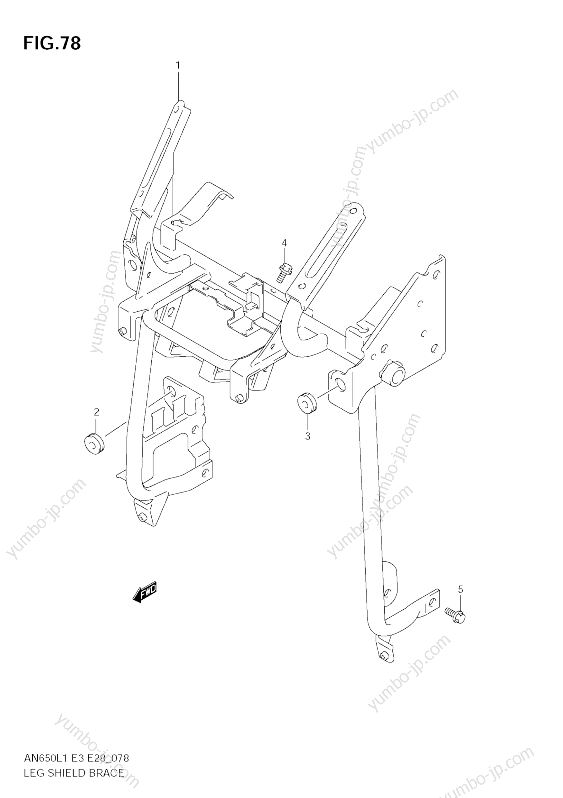 LEG SHIELD BRACE (AN650 L1 E3) для скутеров SUZUKI Burgman (AN650A) 2011 г.