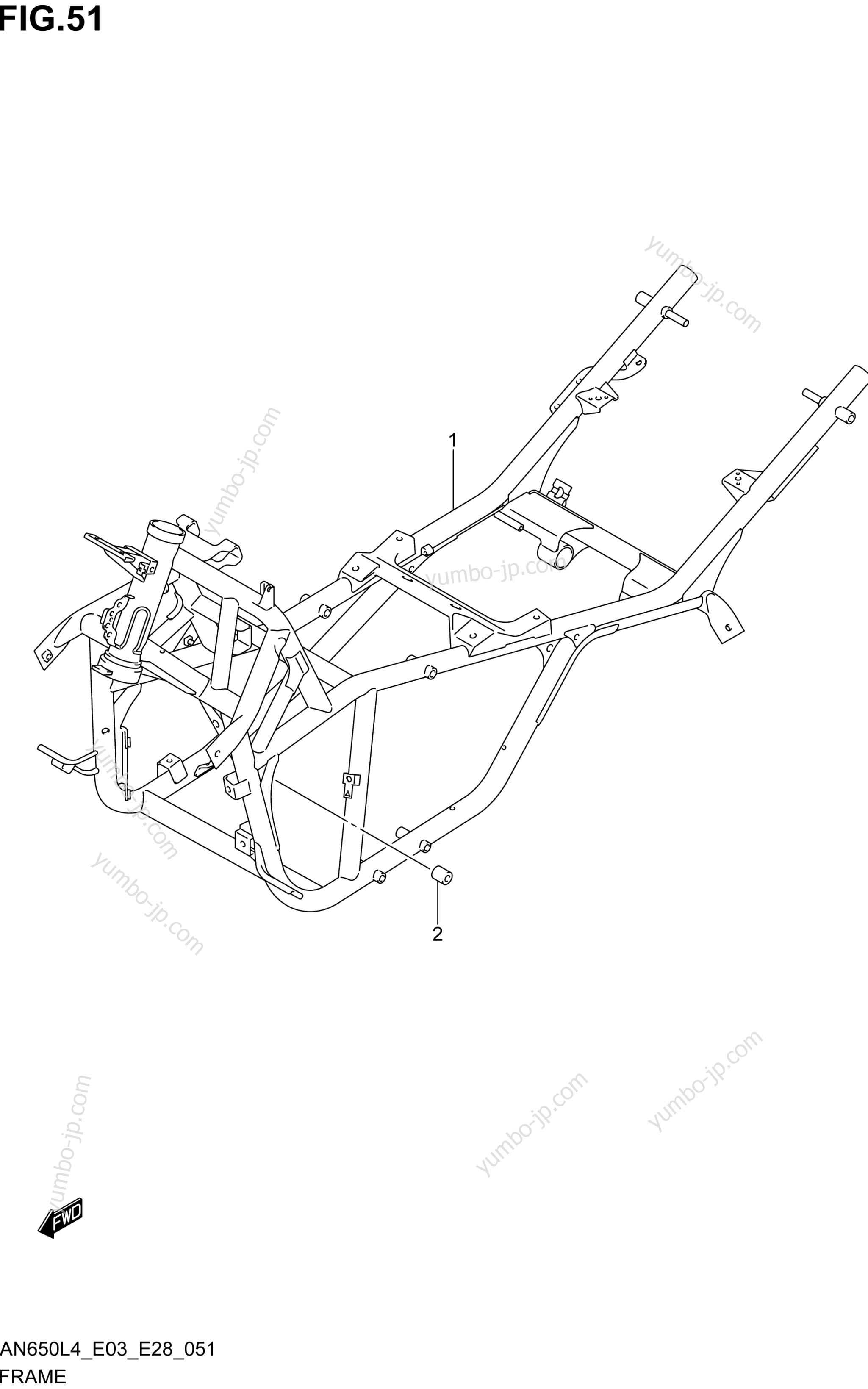 FRAME for scooters SUZUKI AN650 2014 year