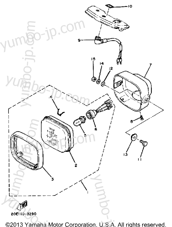 HEADLIGHT for ATVs YAMAHA YT175K 1983 year