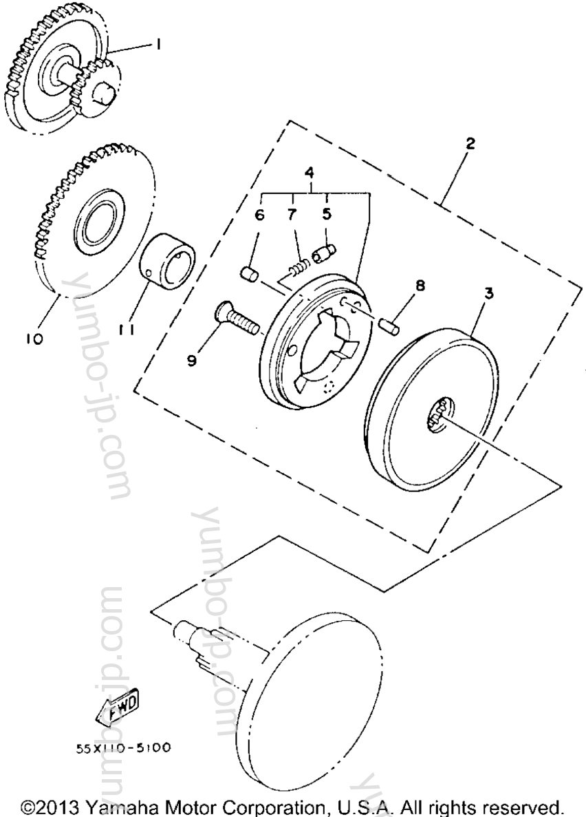 STARTER for ATVs YAMAHA BADGER (YFM80N) 1985 year