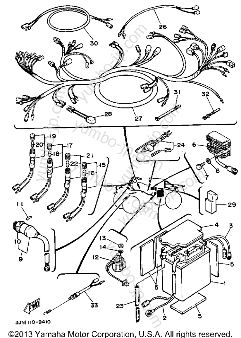 Electrical 2 для квадроциклов YAMAHA PRO-4 PRO HAULER (YFU1W) 1989 г.