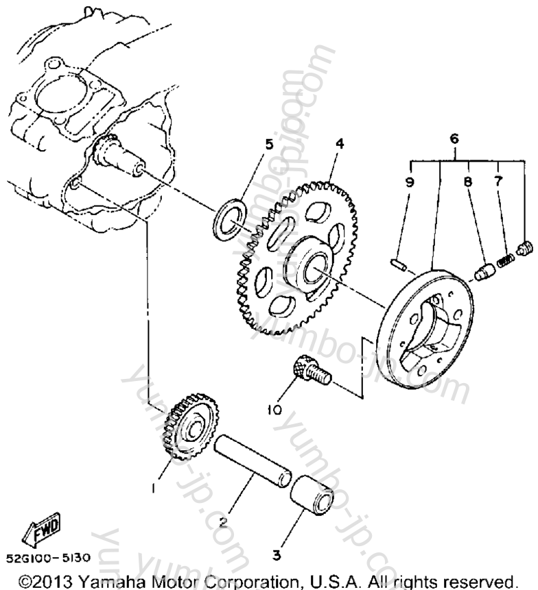 STARTER CLUTCH для квадроциклов YAMAHA MOTO-4 (YFM200N) 1985 г.