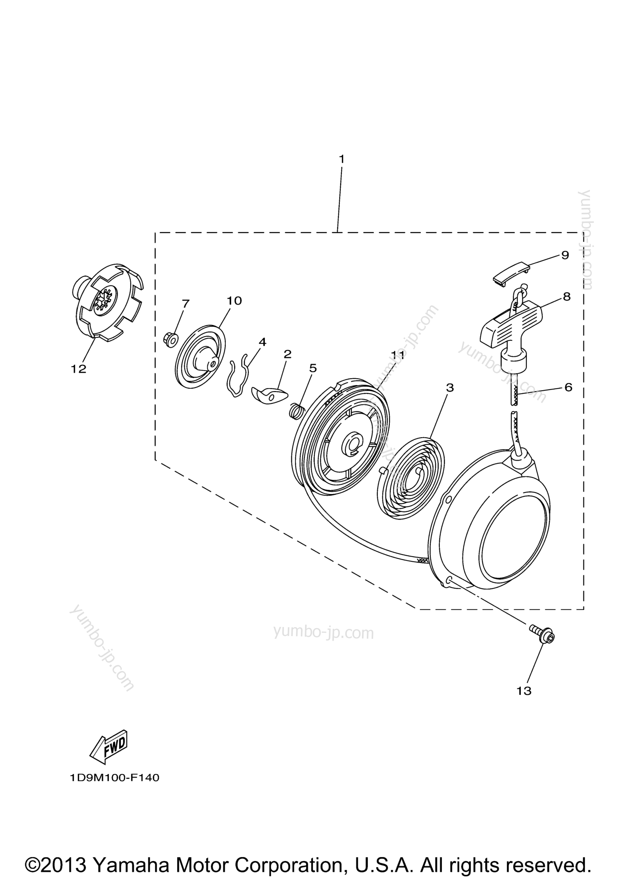 STARTER for ATVs YAMAHA GRIZZLY 450 4WD HUNTER (YFM45FGHZ) 2010 year