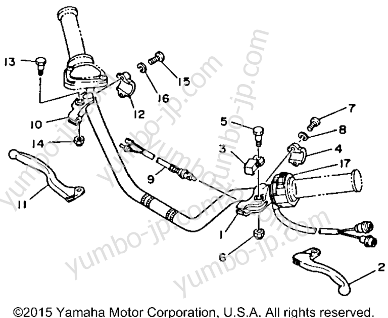 Handle Switch Lever for ATVs YAMAHA MOTO-4 (YFM225U) 1988 year