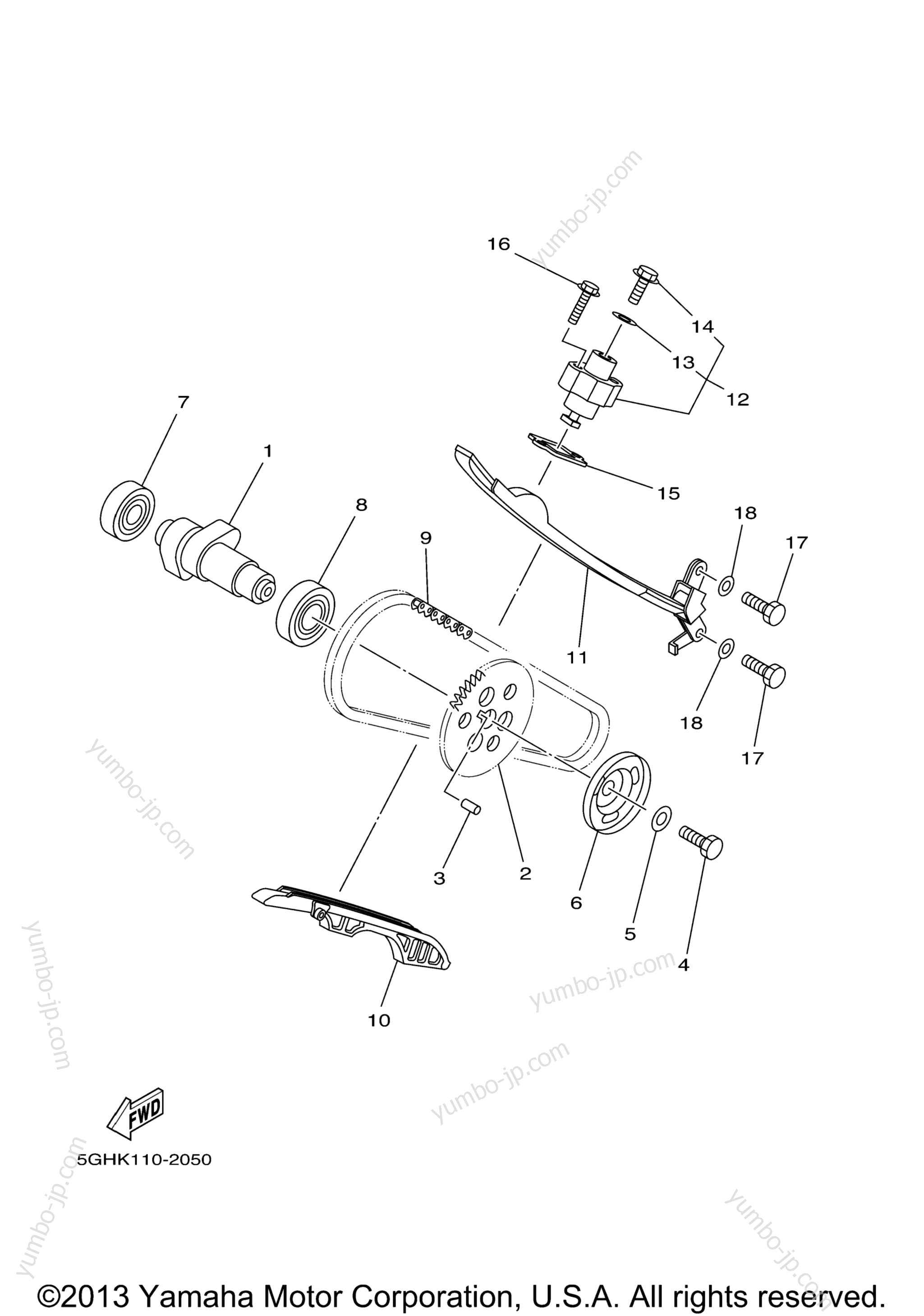 Camshaft Chain для квадроциклов YAMAHA KODIAK 450 AUTO 4X4 (YFM45FAS) 2004 г.