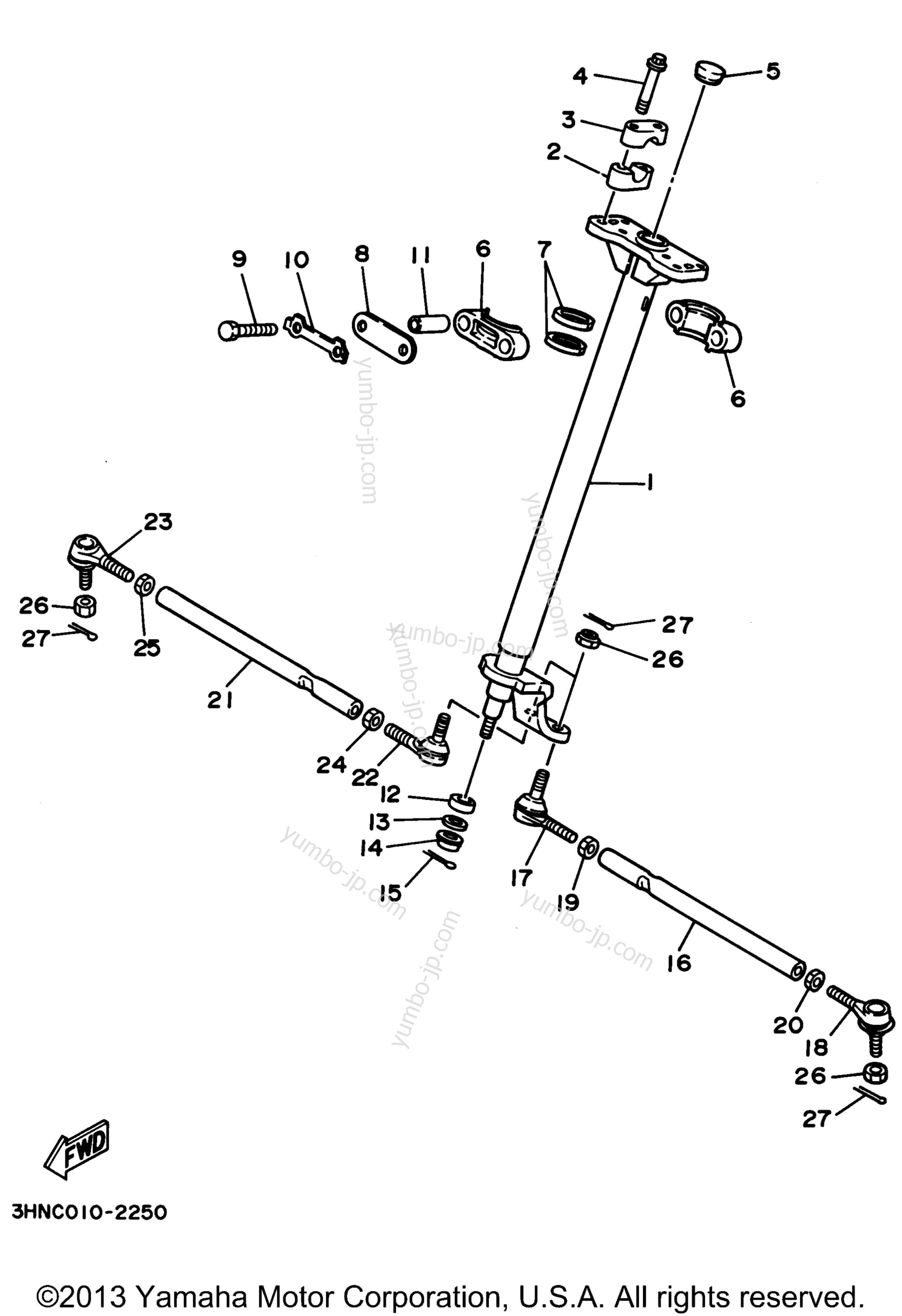Steering для квадроциклов YAMAHA BIG BEAR 4WD (YFM350FWF) 1994 г.