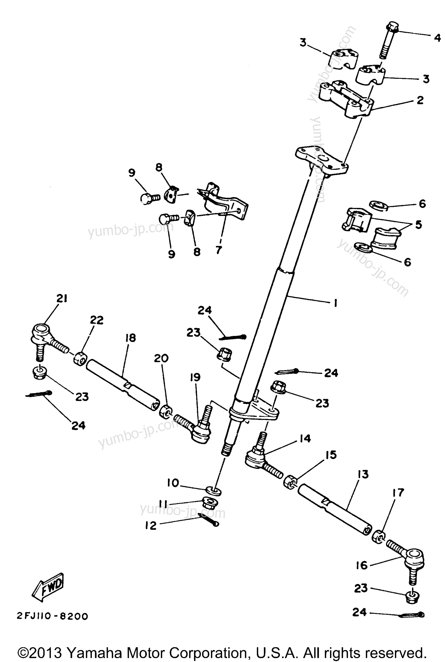 Steering для квадроциклов YAMAHA BADGER (YFM80U) 1988 г.