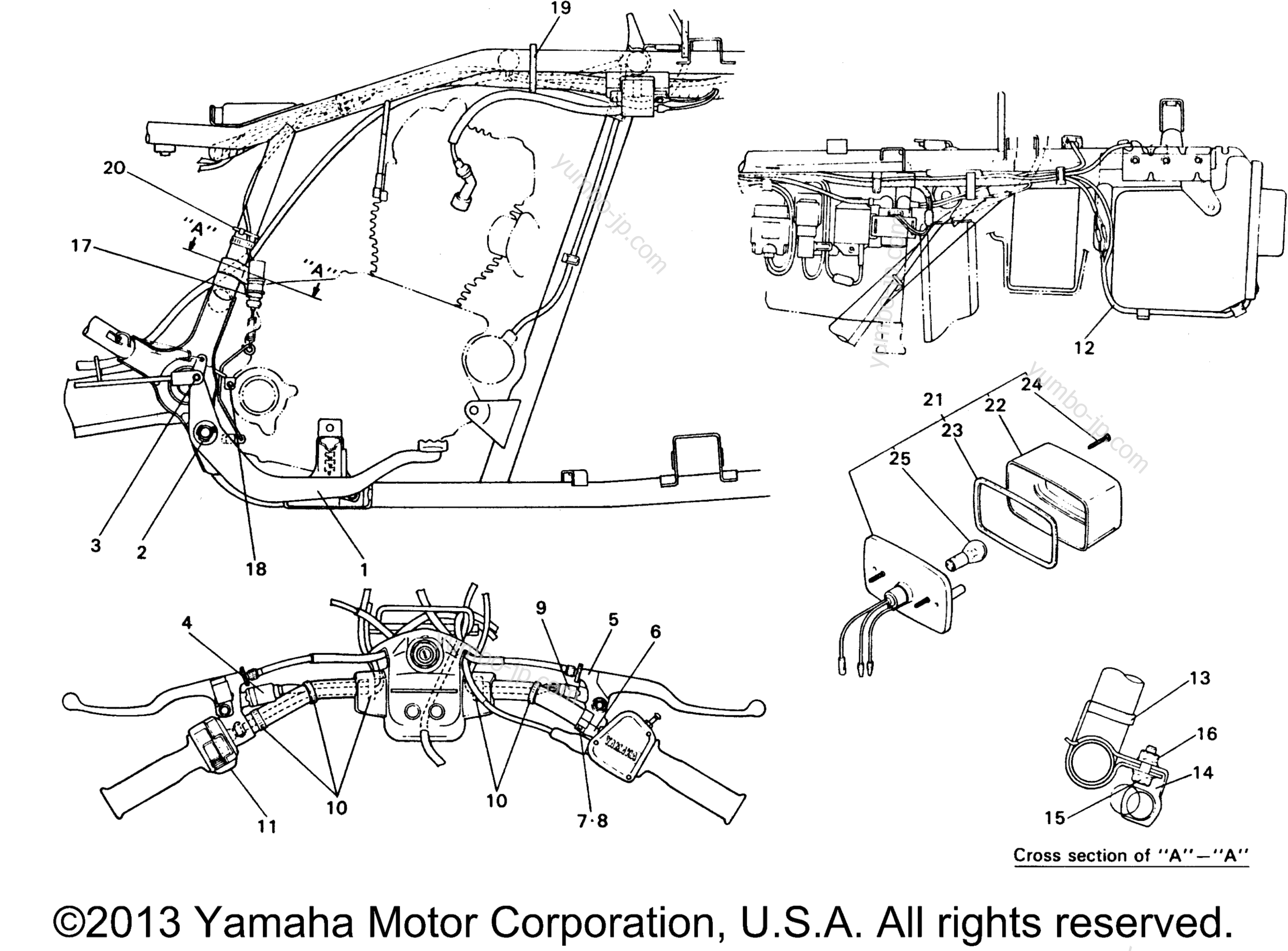Taillight Kit Maine New Hampshire for ATVs YAMAHA TIMBERWOLF 4WD (YFB250FWK) 1998 year