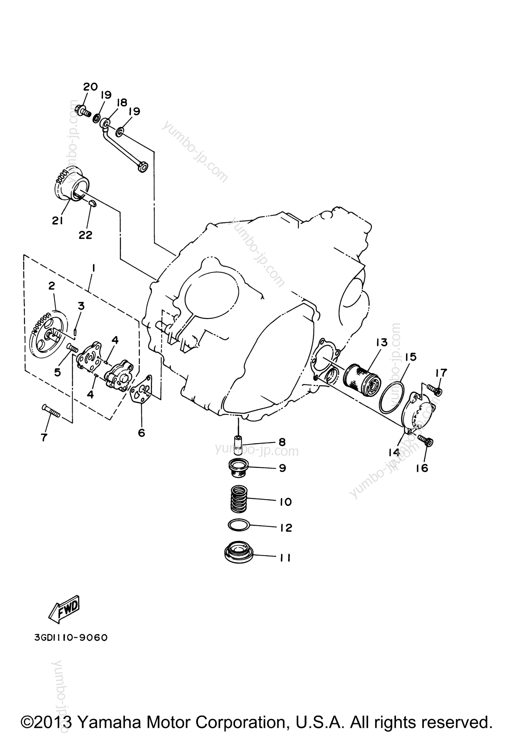 OIL PUMP for ATVs YAMAHA RAPTOR 350 (YFM35RW) 2007 year